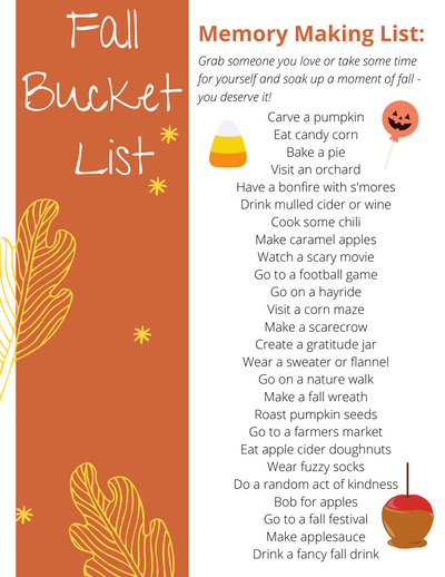 Fall Bucket List